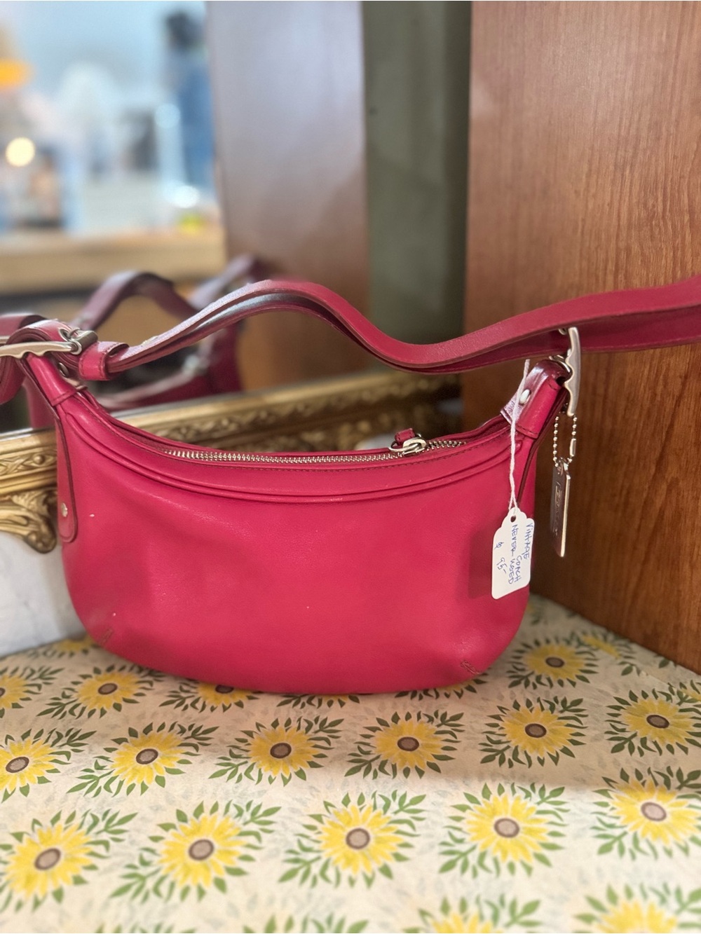 Coach Hot Pink Leather Handbag